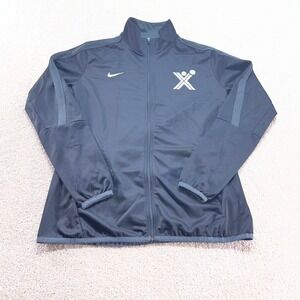 Nike Epic Track Jacket Womens Large Black Full Zip Mock Neck Training Athletic